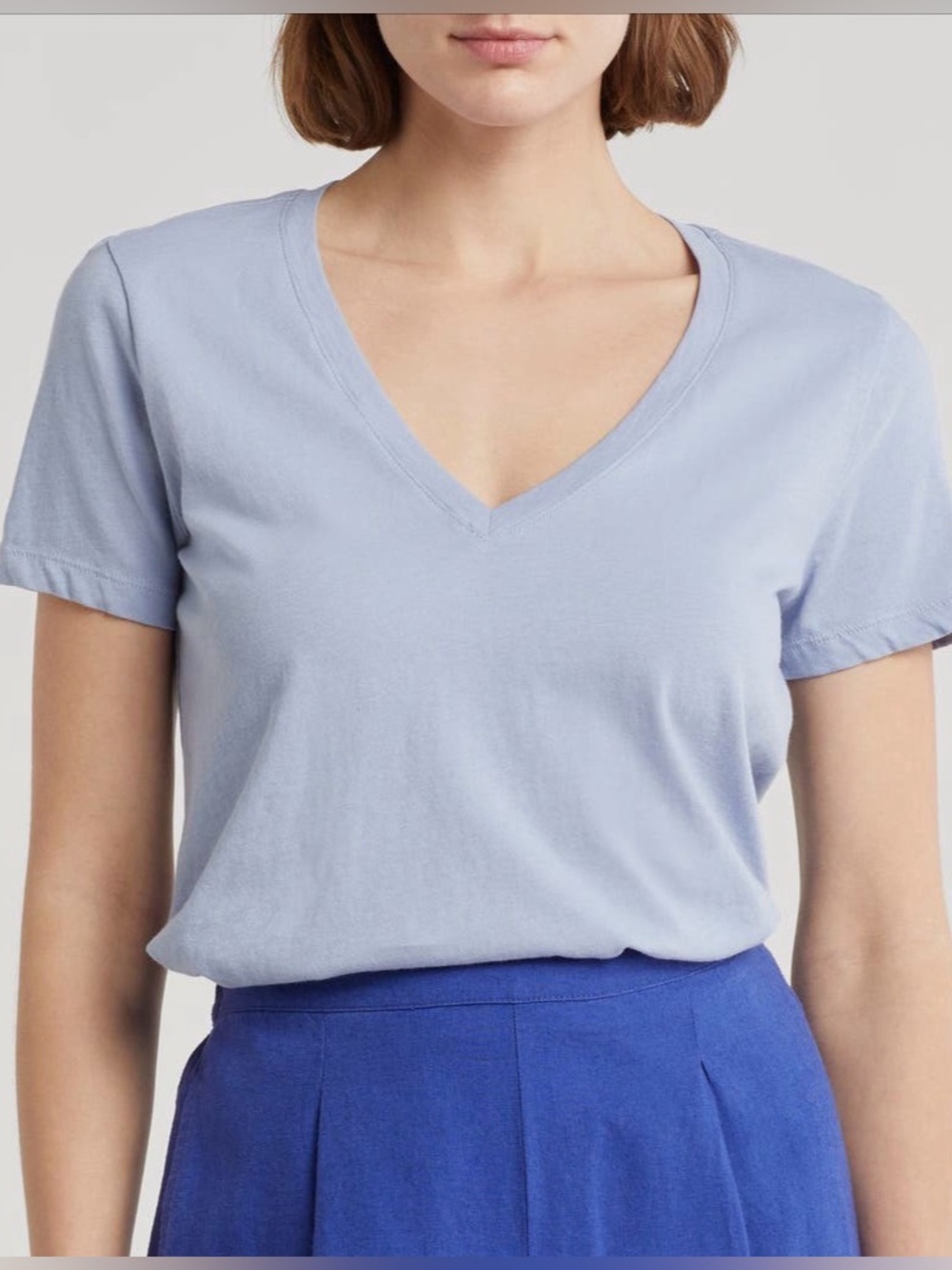 Madewell Women’s Softfade V-Neck Tee Size XXS NWT Craft Blue